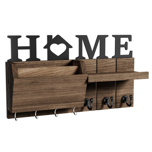 Wall-mounted Wood Key Holder